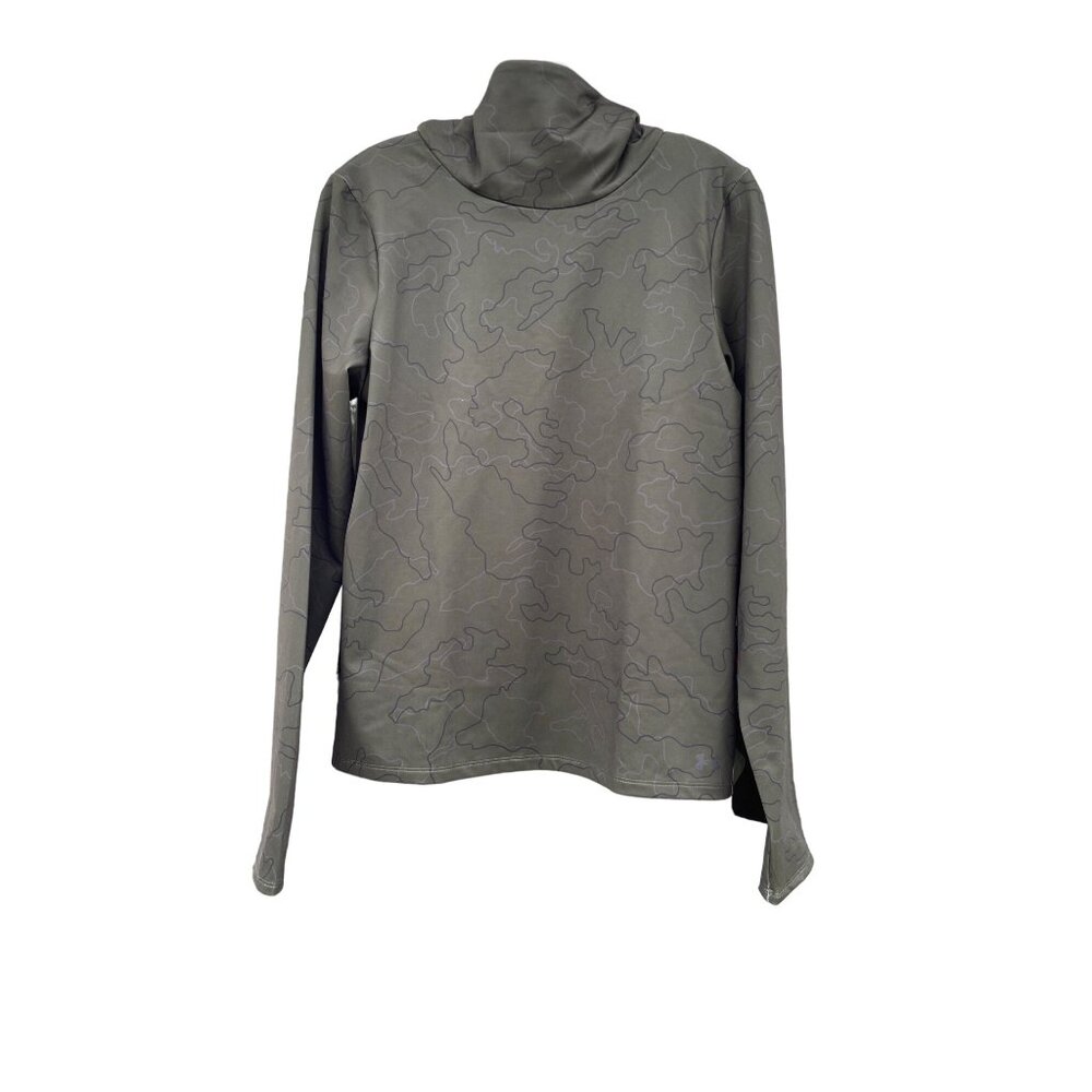 Under Armour Women's Medium M MD army green Loose Fit Turtle Neck Camo Sweater